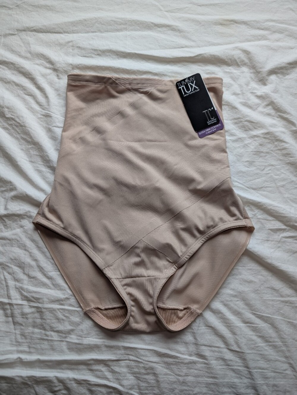 NWT TC Fine Intimates Tummy Tux Extra Firm Control Hi Waist Brief M Nude